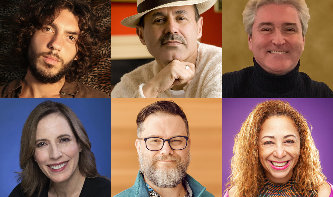 A collage of six head shots of actors and actresses